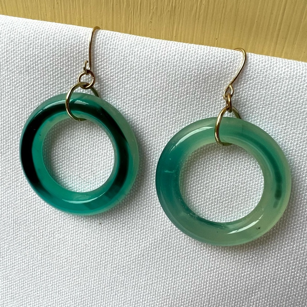 Lucite Circle Hoop Earrings